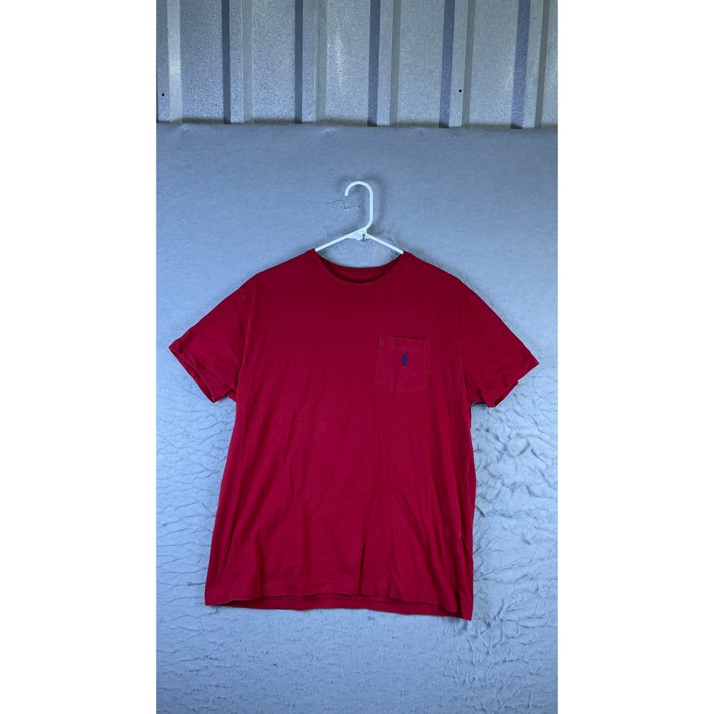 Polo Ralph Lauren T-Shirt Mens Small Red Excellent Classic Fit Pocket Pony